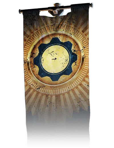 Decorative COG, banner