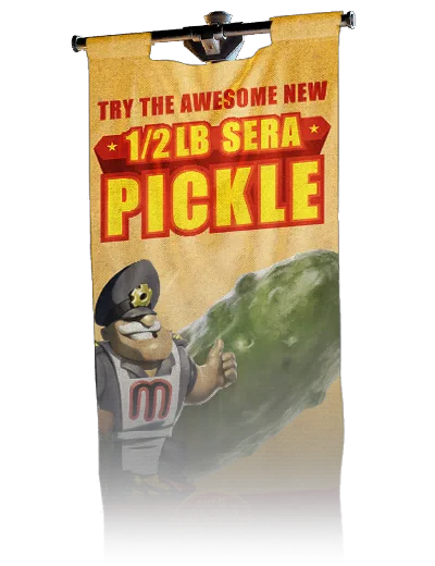 1/2 Pound Sera Pickle, banner
