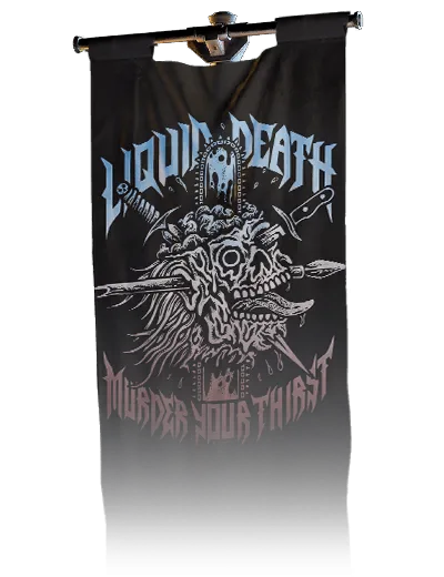 Liquid Death, banner