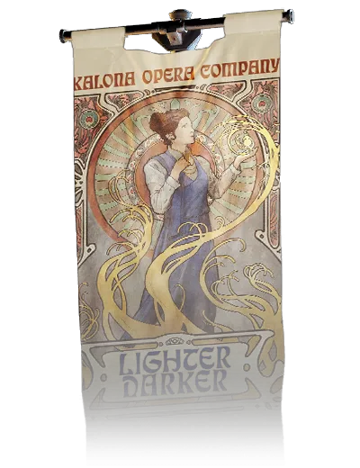 Kalona Opera, banner