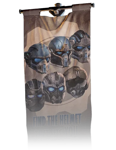 Find The Helmet, banner
