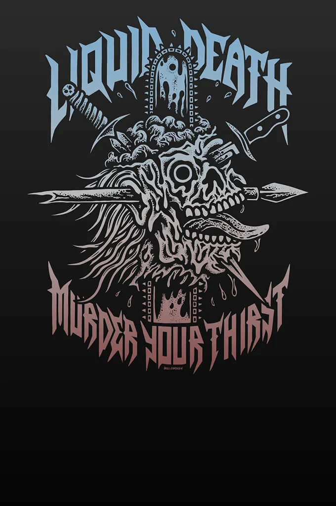 Liquid Death, emblem
