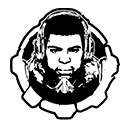 Butcher Bird Daan head icon, portrait
