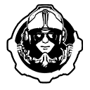 Butcher Bird Gill head icon, portrait