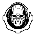 Female Sniper Gear head icon, portrait