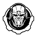 Male Heavy Gear head icon, portrait