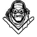 Locust Scouter head icon, portrait